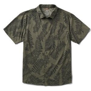 Roark Bless Up Shirt Military Kelp S NWT